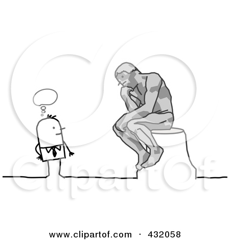 Showing post & media for Cartoon thinking man statue.