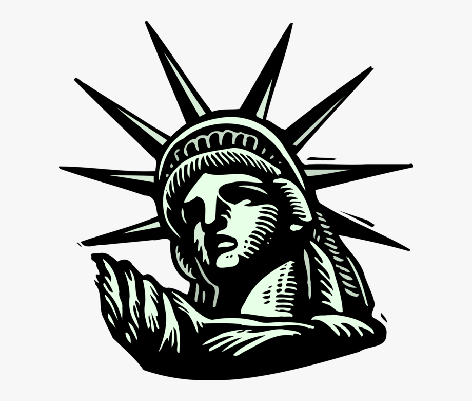 Vector Illustration Of Statue Of Liberty Colossal.