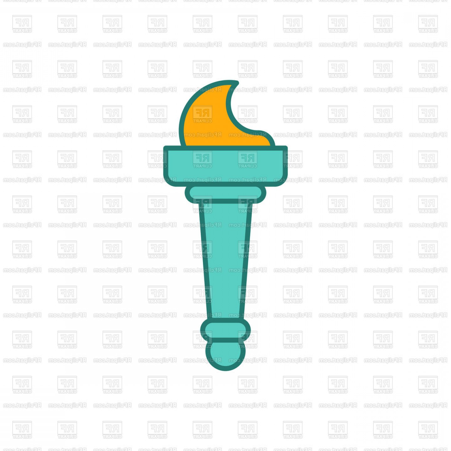 Torch Statue Of Liberty Isolated Vector Clipart.