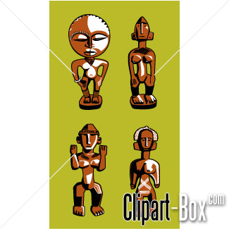 CLIPART AFRICAN STATUES.