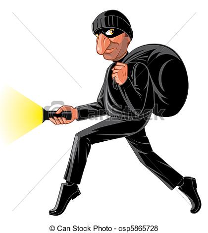 Stock Illustration of Stealthy thief csp5865728.