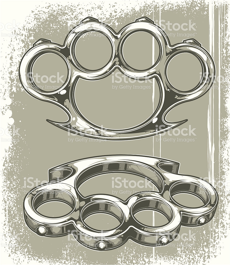 Brass Knuckles stock vector art 165760053.