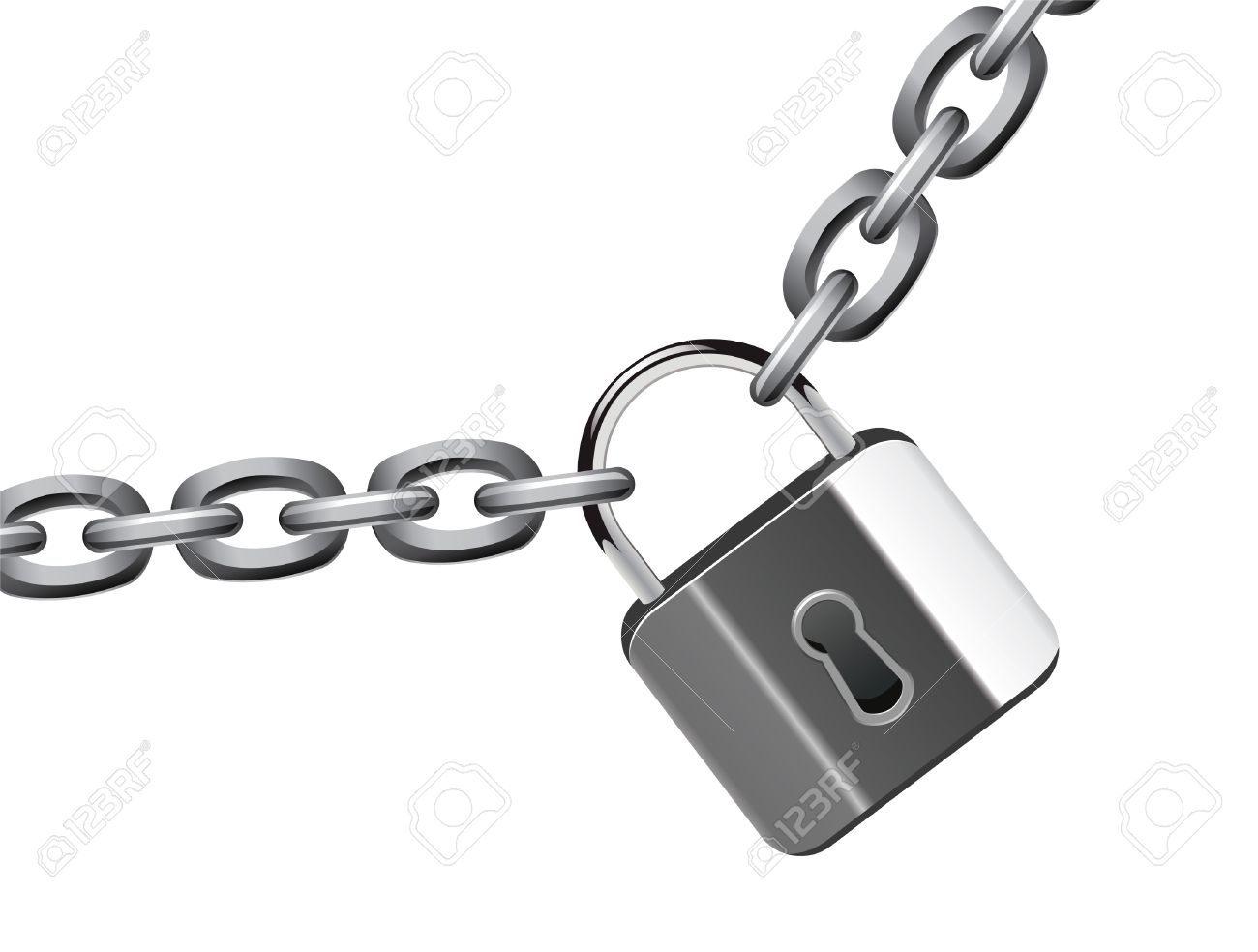 Lock and chain clipart.