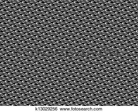Stock Illustration of Braided wire steel grid industrial seamless.