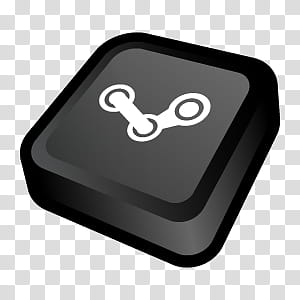 D Cartoon Icons II, Steam, black and white steelseries logo.