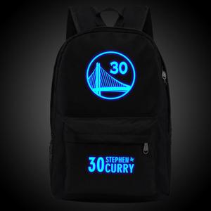 Stephen Curry 30 Backpack School Bag With Logo Glow In The Dark.