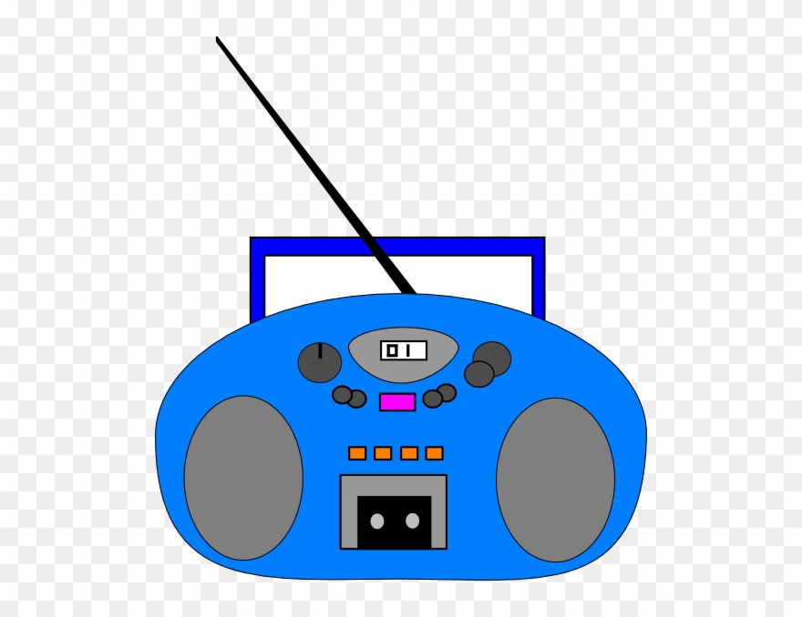 Clipart Of Stereo And Blue Microphone.