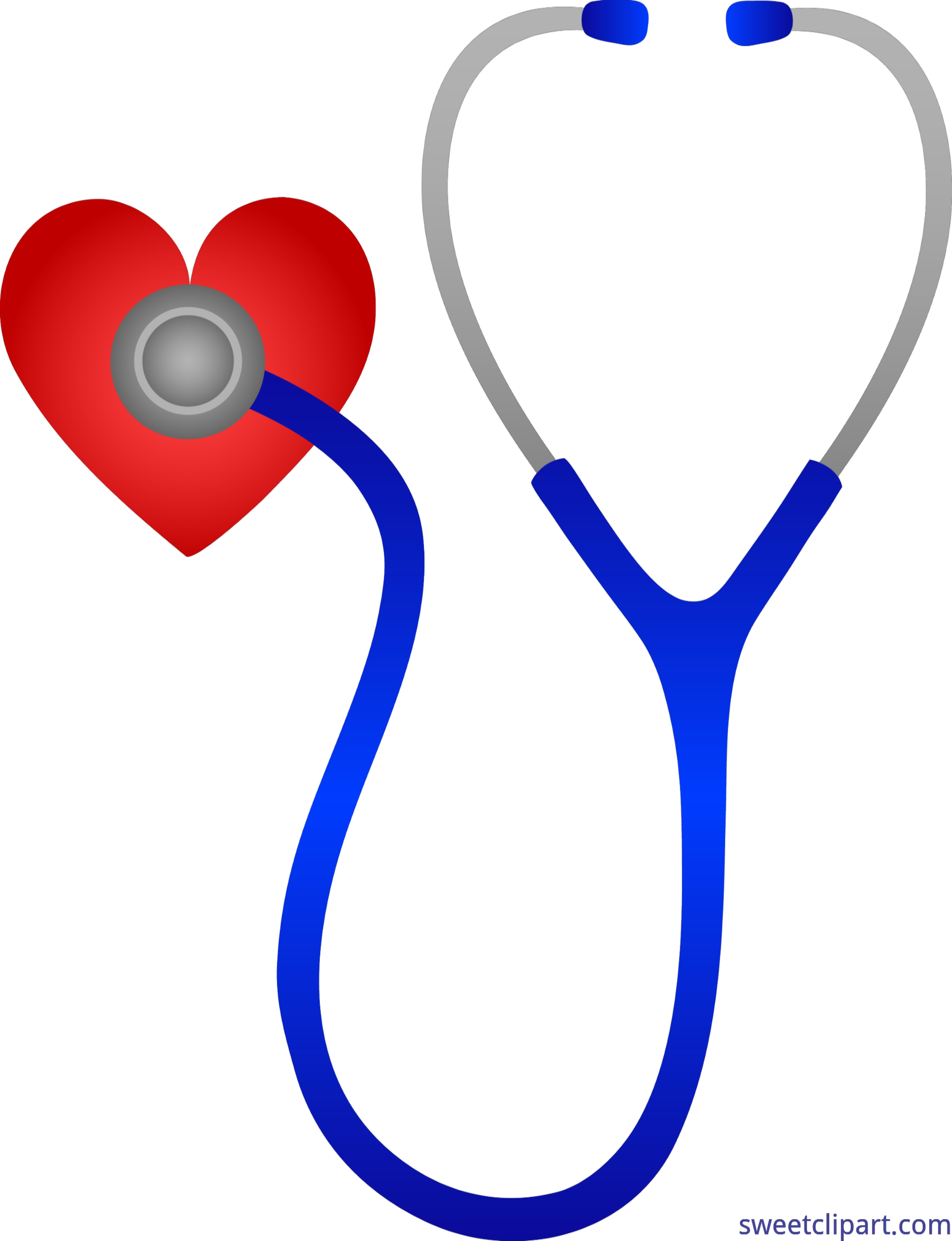 Doctors Stethoscope With Heart Clip Art.