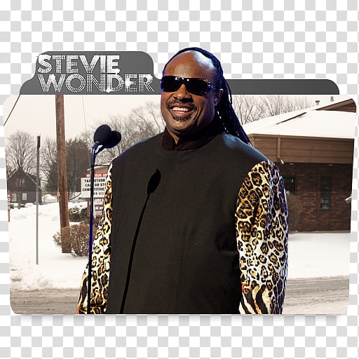 Stevie Wonder Folder Icon transparent background PNG clipart.