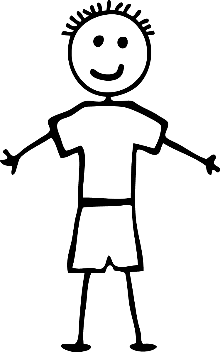 Stick person stick figure clipart black and white.