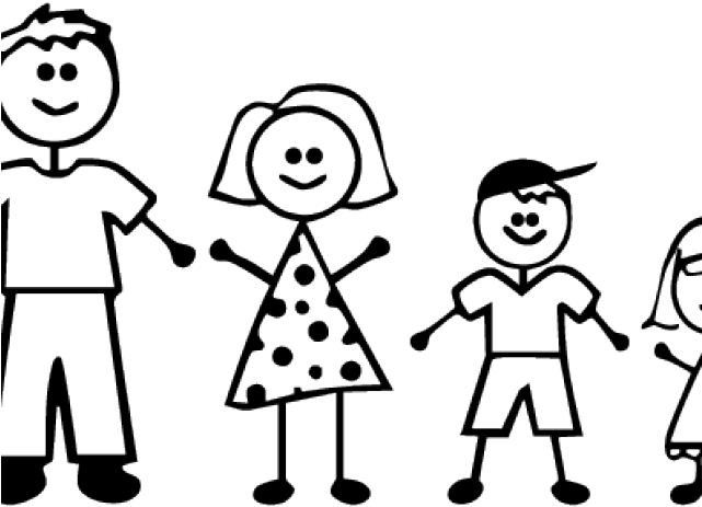 Silhouette Stick Figure Family