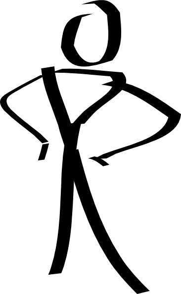Stick Man clip art Free vector in Open office drawing svg.