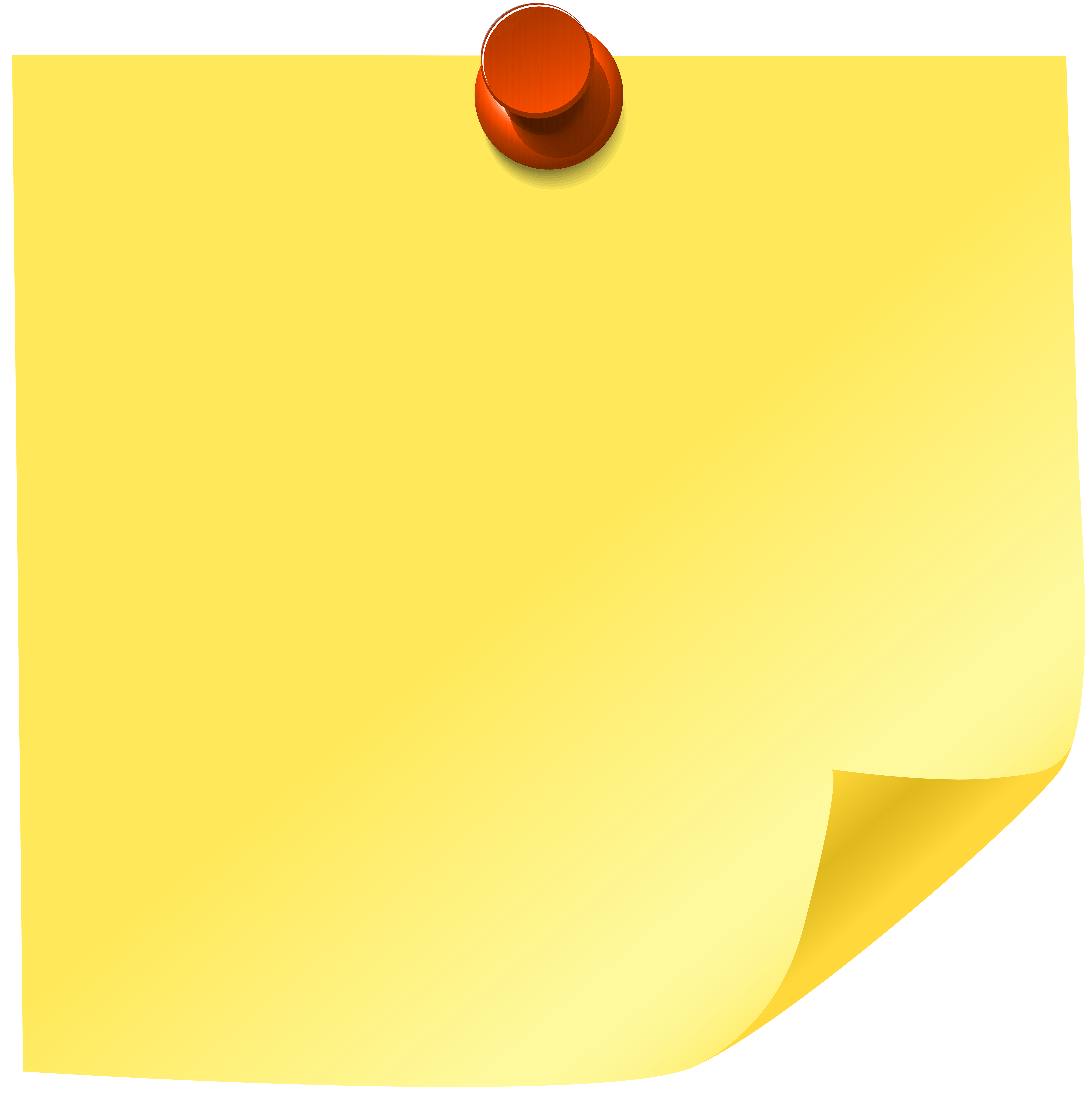 Yellow Sticky Note PNG Clip Art.
