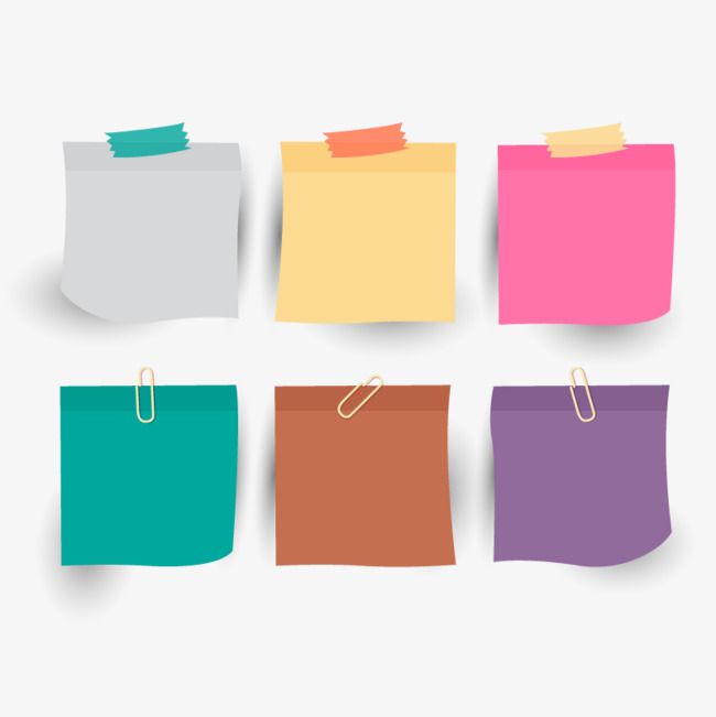Vector Color Sticky Notes, Hd, Vector, Cute Sticky PNG and.