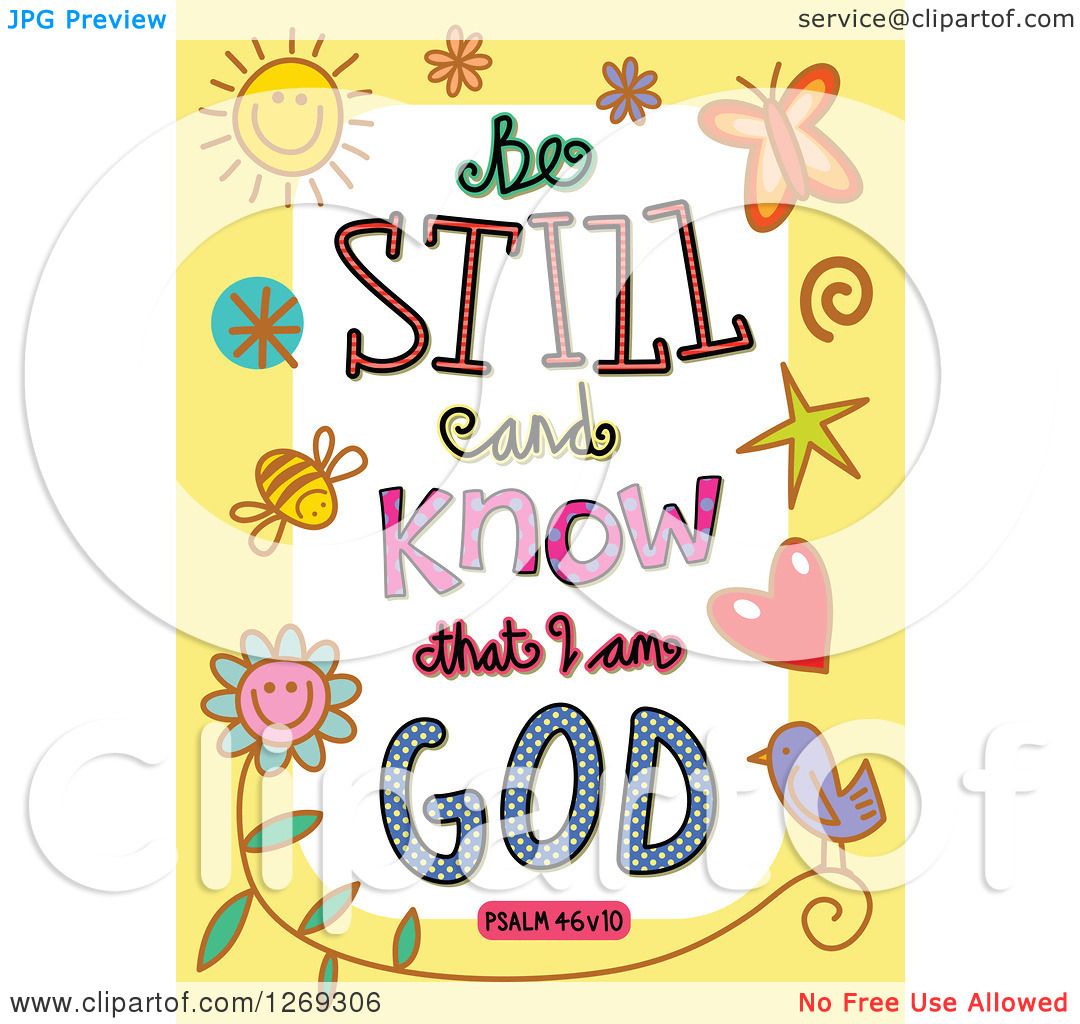 Similiar Be Still And Know That I Am God Clip Art Keywords.