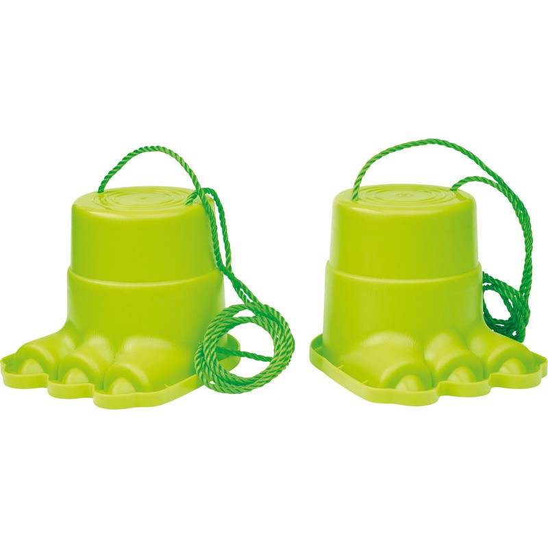 Green Monster Feet Stilts With Handle Cord.