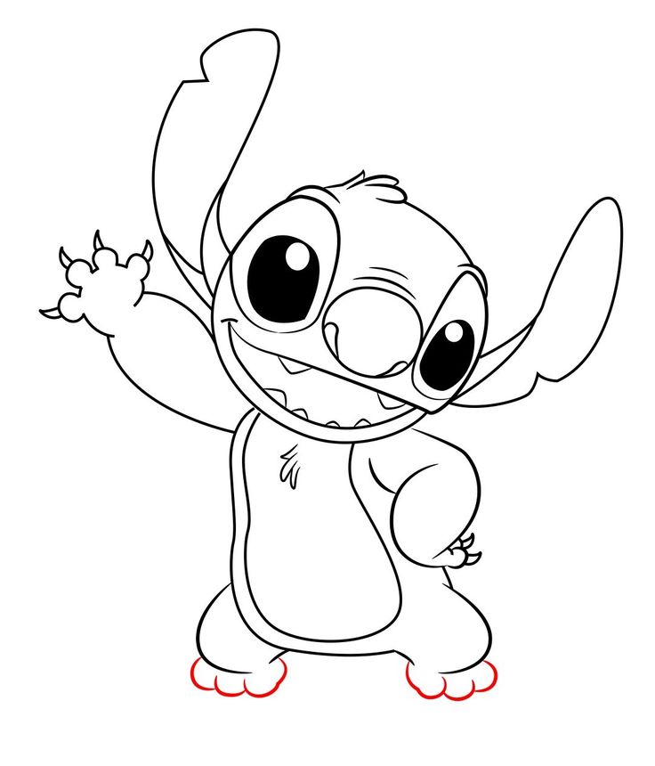 How To Draw Stitch From Lilo And Stitch.