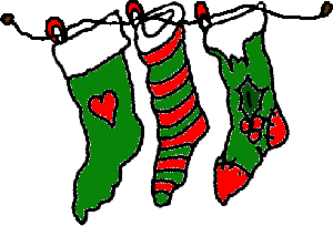 Christmas stockings clip art.