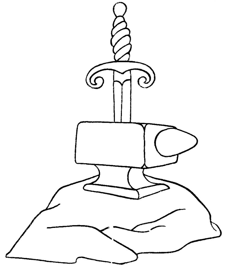 Sword In the Stone Coloring Pages.