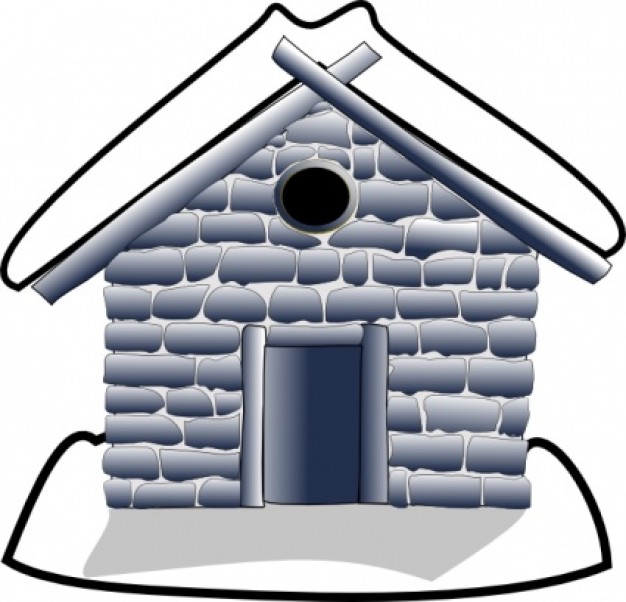 Stone house clipart.