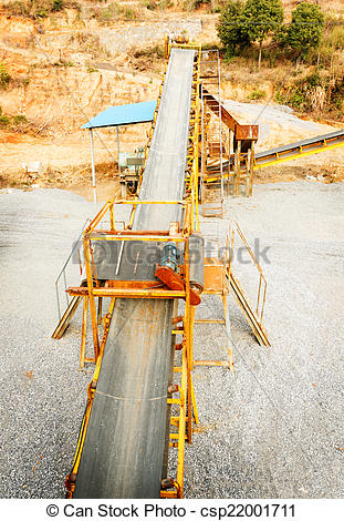 Stock Photography of Open pit mining and processing plant for.