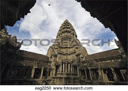 Stock Photography of Stone temple representing the central peak of.