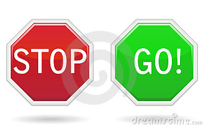 Stop And Go Signs.