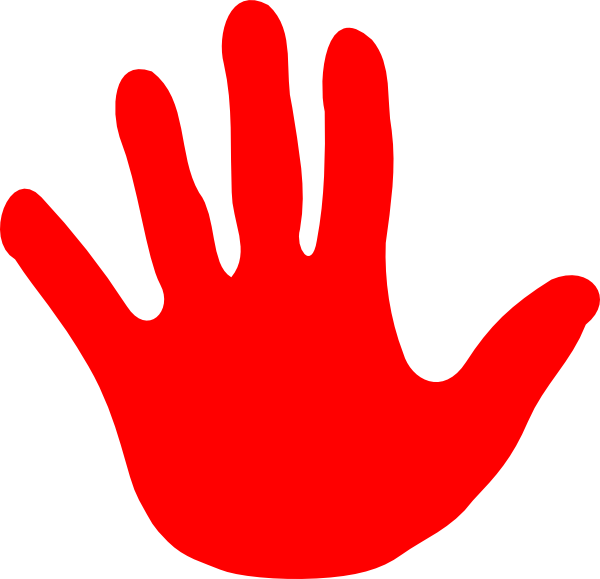 Hand stop sign clipart 4.