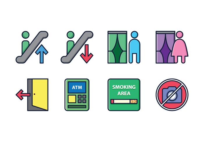Store Department Sign Icons.
