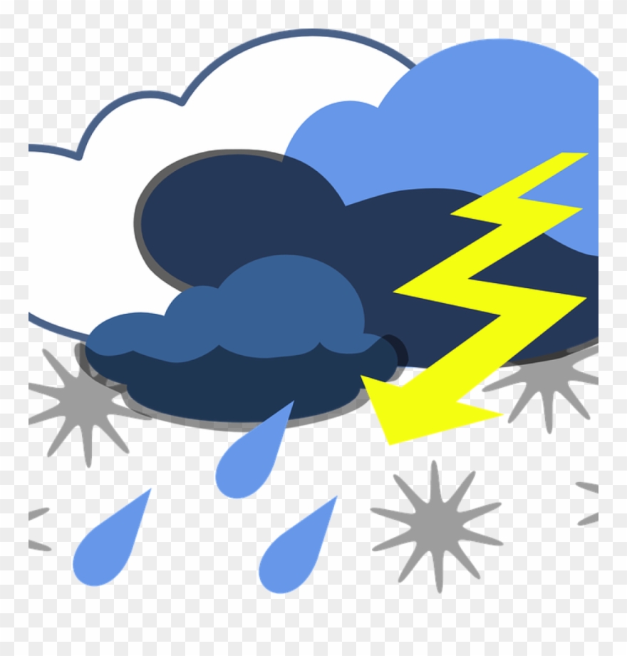 Storm Clipart Lightning Thunder Free Vector Graphic.