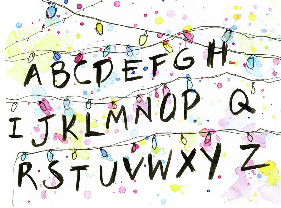 Stranger Things Alphabet Wall Christmas Lights.