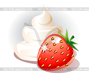 Strawberries And Cream Clipart.