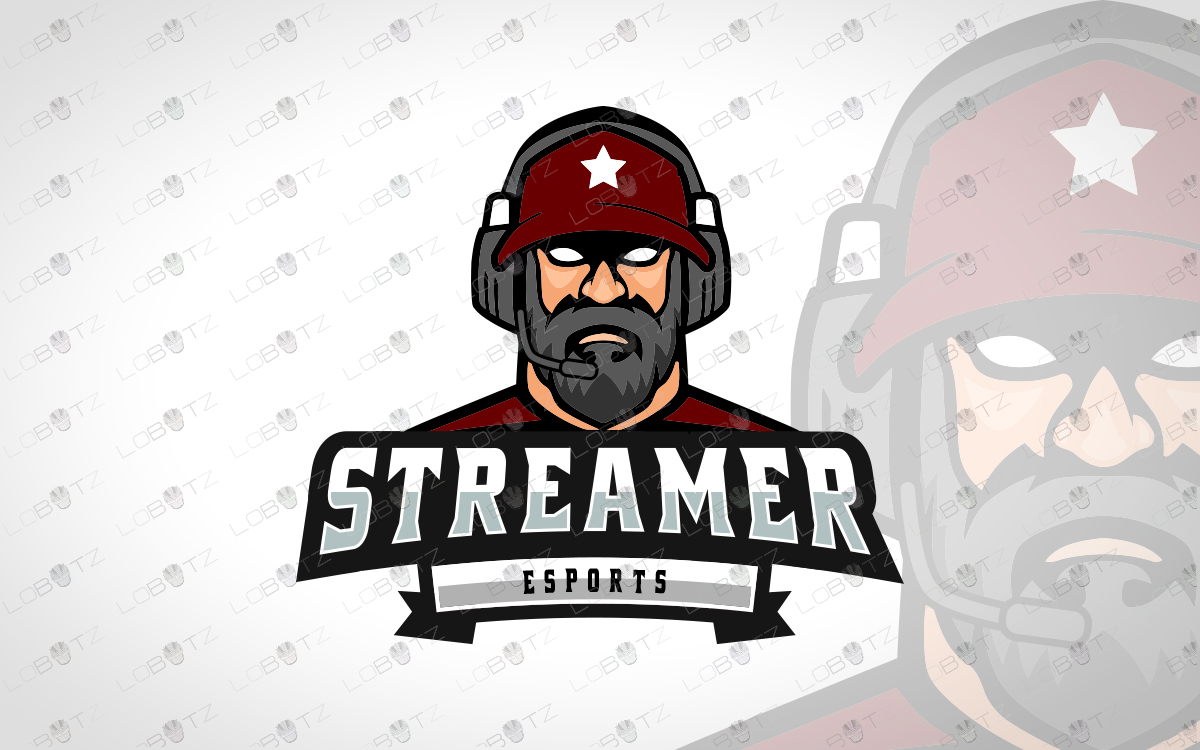 premade Streamer Mascot Logo Streamer eSports Logo.