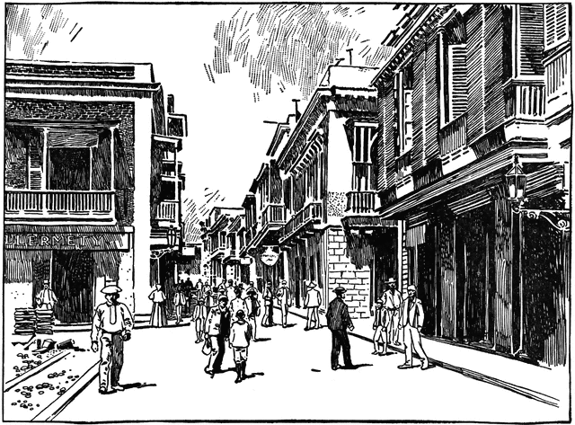 Street Scene in San Juan.