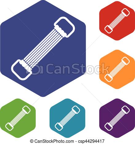 Vector Clip Art of ceinture, sports, ensemble, stretchable, icônes.