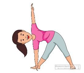 woman performing stretching exercise clipart.