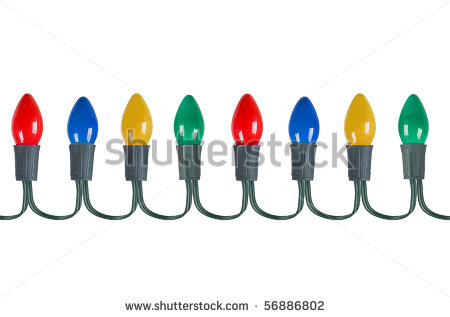 Christmas Lights String Clipart.
