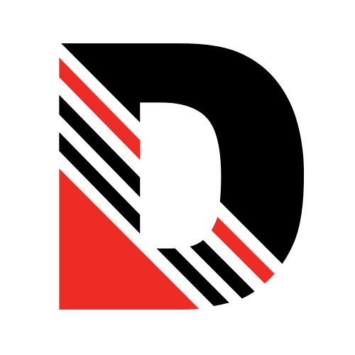 Letter D Stripes Logo.