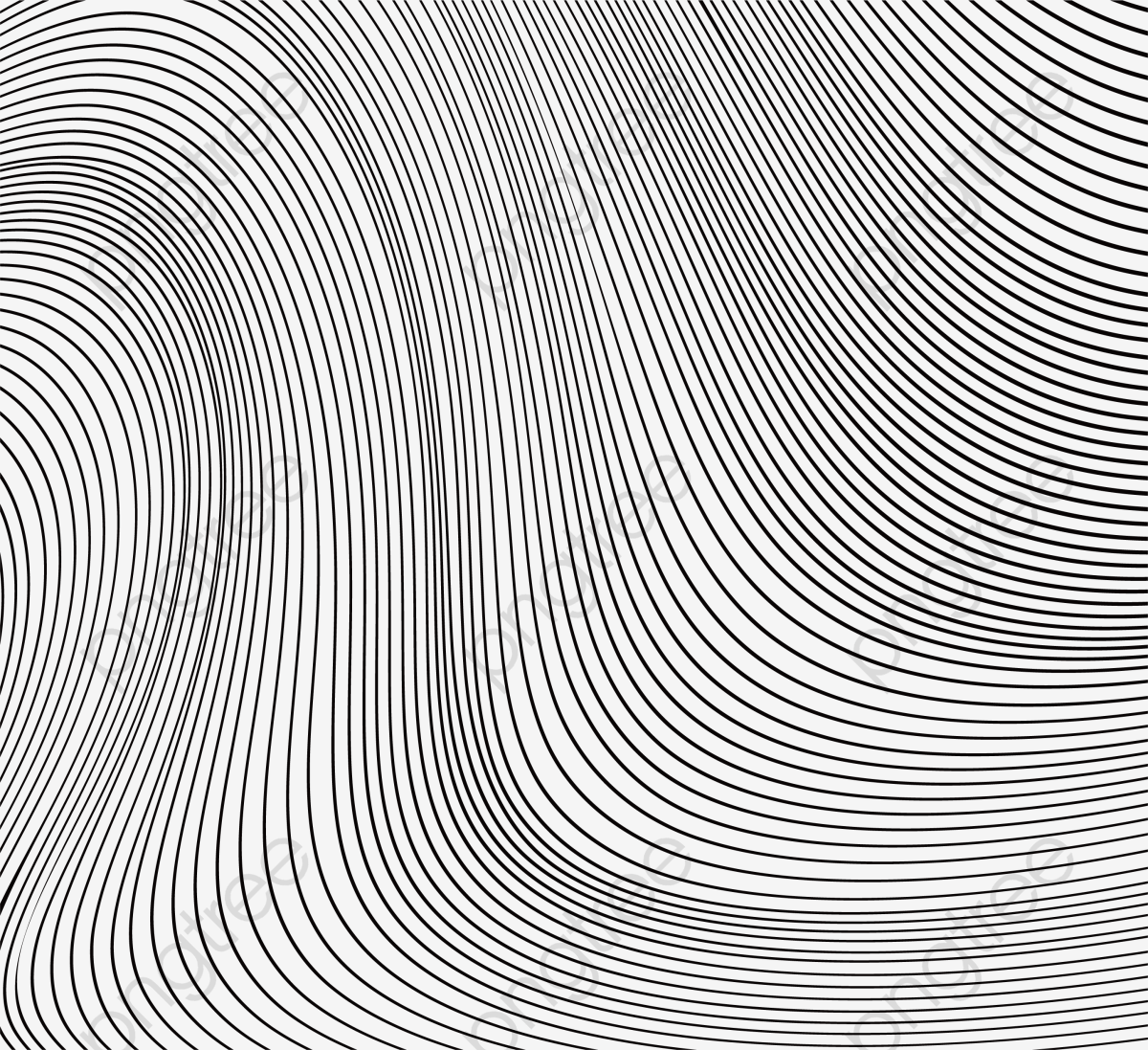 Transparent Black Big Wave Stripes PNG F #493348.