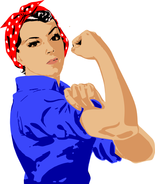 Free strong woman clipart.