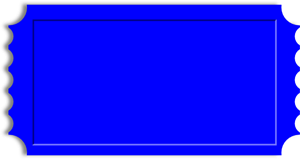 Blue Ticket Stub PNG, SVG Clip art for Web.