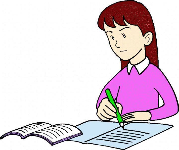 Student writing clipart free images 2.