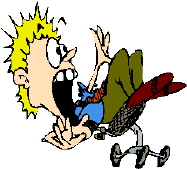 Student Falling In Chair Clipart.