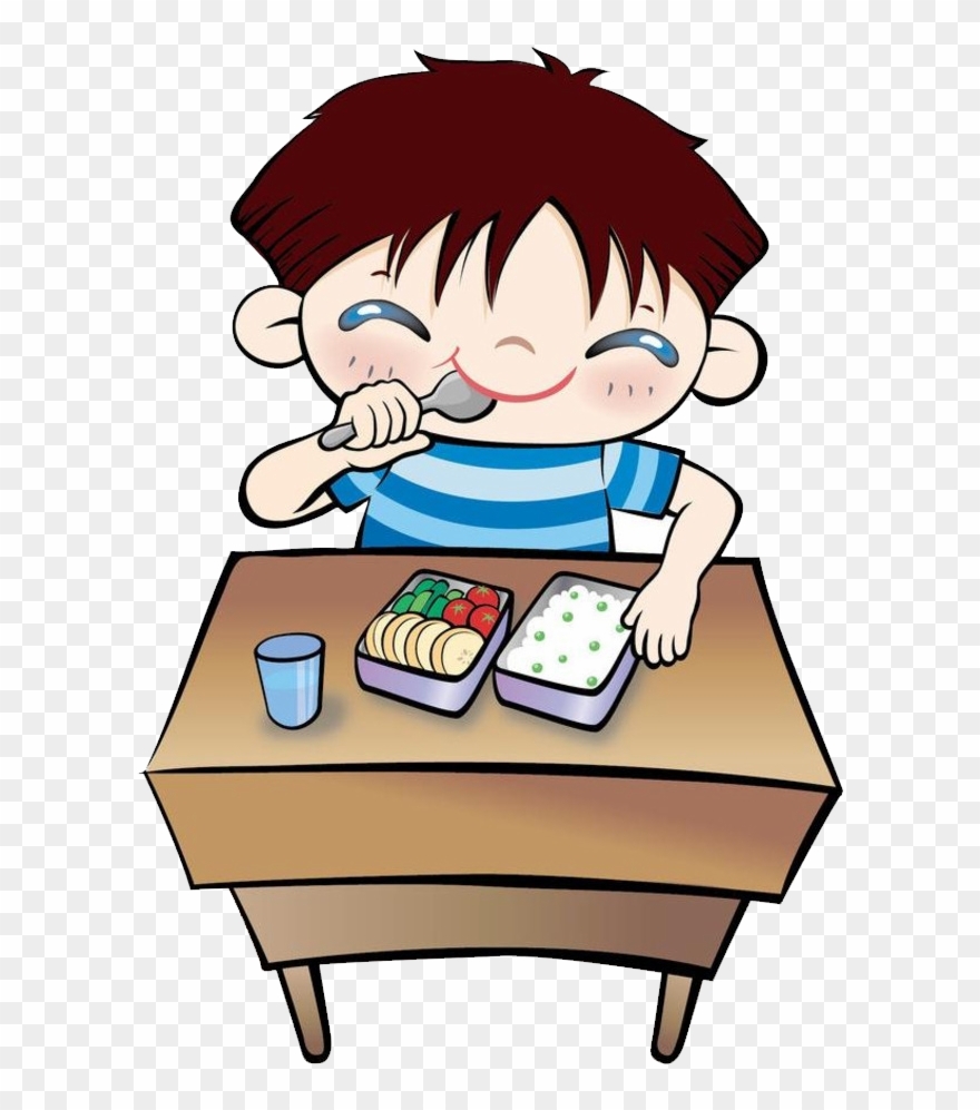 Clip Transparent Download Student Eating Lunch Clip.