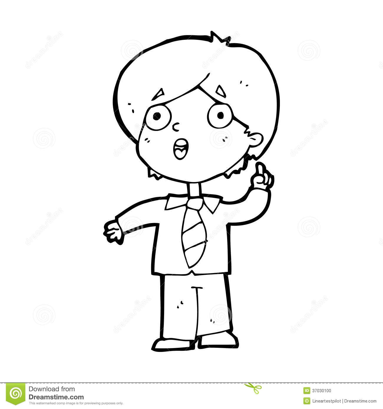 Student Black And White In Line Clipart#1944731.