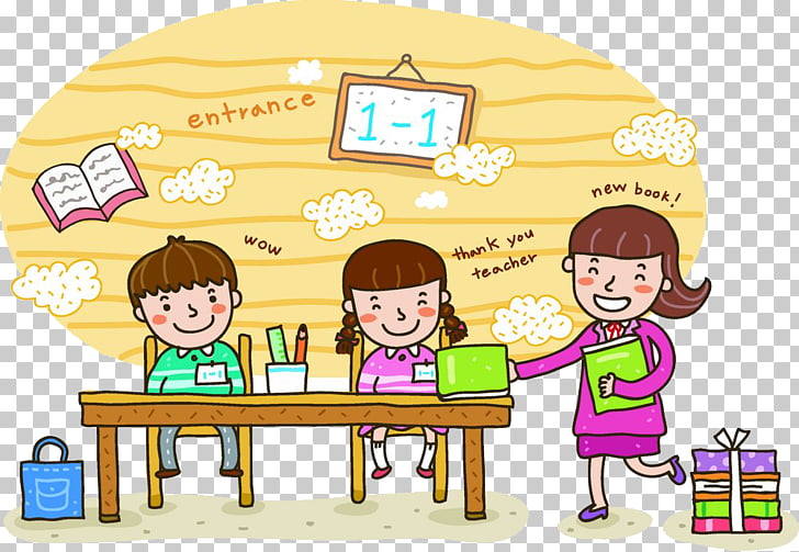 Student School Teacher Illustration, Learning students PNG.