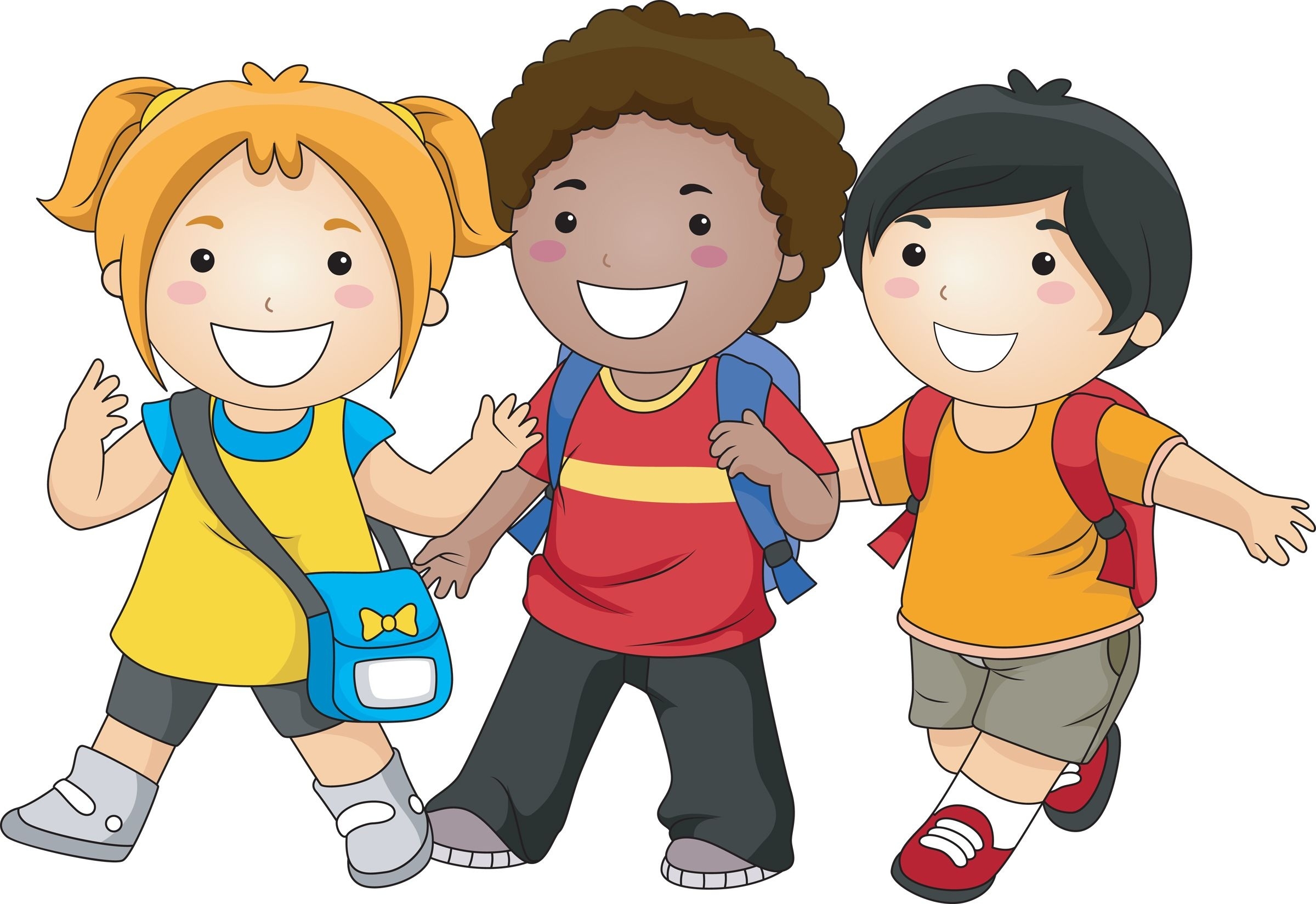 Students Walking To School Clipart.