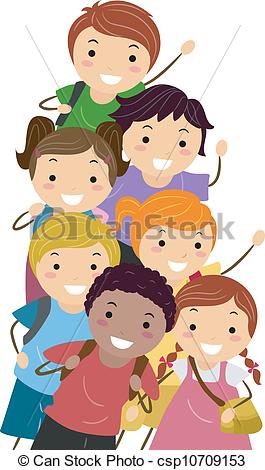 Clipart Vector of Students.