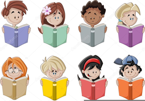 Students Reading Books Clipart.