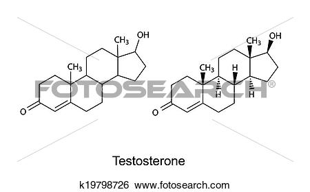 Clip Art of Structural formulas of testosterone k19798726.